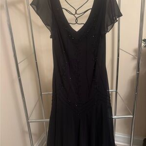 SL Fashions Black Backless Dress